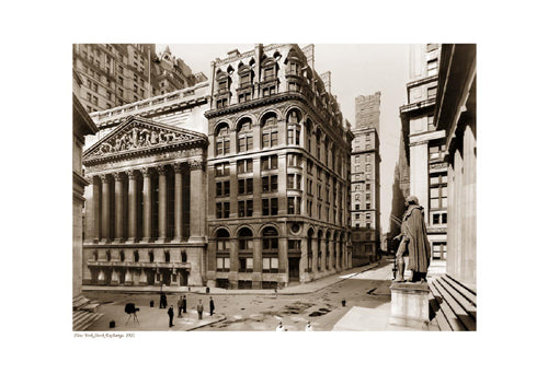 Framed Art New York Stock Exchange, 1921 (sepia) 13 x 19
