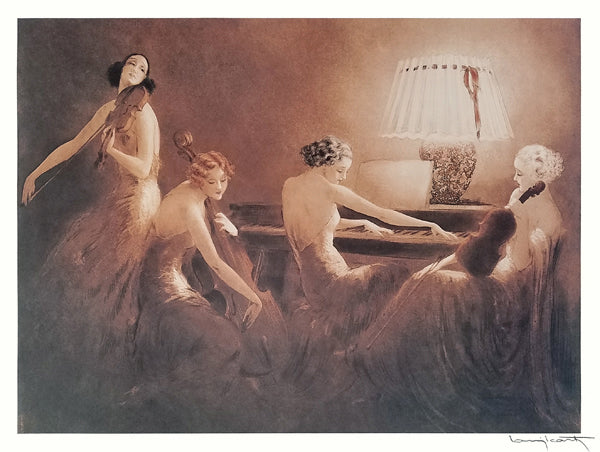 Framed Art Melody Hour by Louis Icart | 19 x 25 ¼