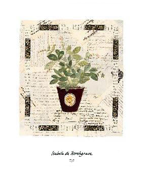 Framed Art Basil Letters by Isabelle de Borchgrave | 14 x 11