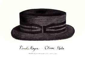 Framed Art Straw Boater by Pamela Kogen | 20 x 28