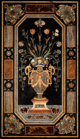 Inlaid Marble Panel I Wall Art | 39 x 23 Fine Art Print