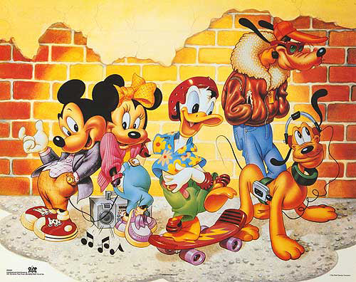 Mickey & Friends: Brick Wall by Walt Disney | 16 x 20 Fine Art Print