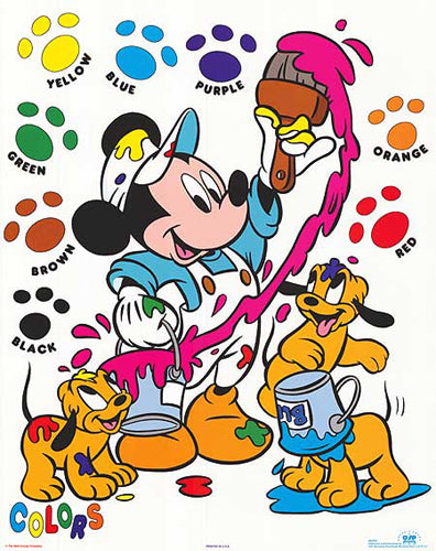 Mickey Mouse: Painting Colors by Walt Disney | 20 x 16 Fine Art Print