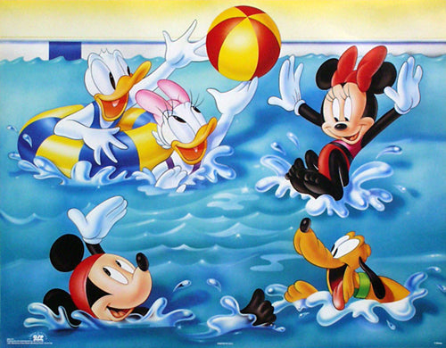 Mickey & Friends: Pool Games by Walt Disney | 22 x 28 Fine Art Print