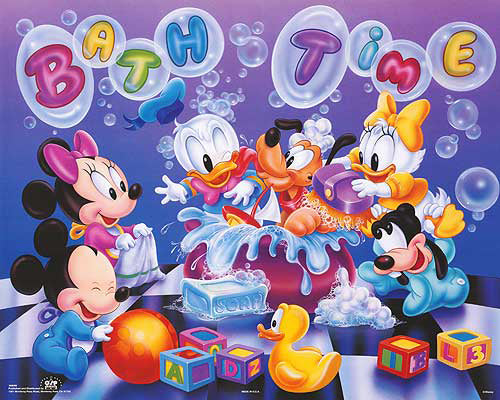 Framed Art Disney Babies: Bath Time by Walt Disney | 22 x 28