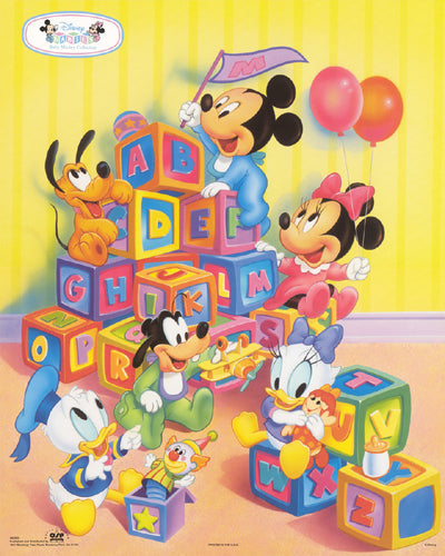 Framed Art Disney Babies: Alphabet Blocks by Walt Disney | 20 x 16