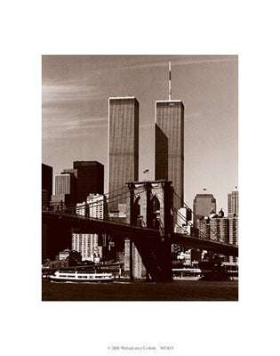 World Trade Center / Brooklyn Bridge by Walter Gritsik
