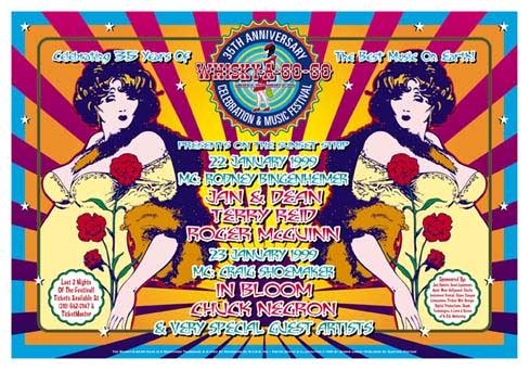 Whisky-A-Go-Go 35th Anniversary 1999, Woman with Rose Design by Den