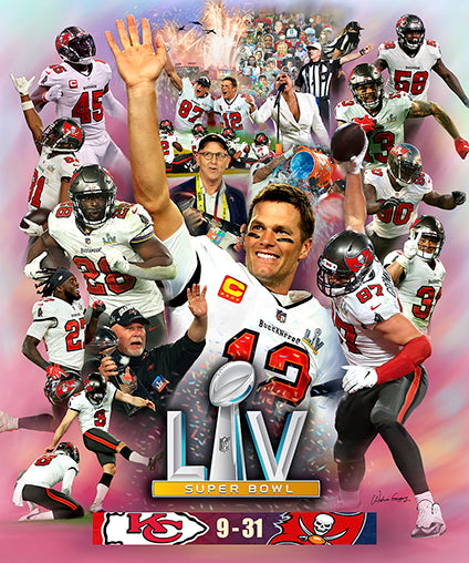 Gregory- Super Bowl 55 the Tampa Bay Buccaneers 24 x 20 inches Wall Art Print