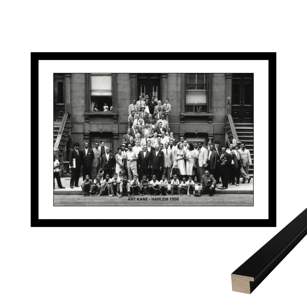 Framed Art A Great Day in Harlem by Art Kane | Iconic Jazz Photography Wall | 24x36 inch