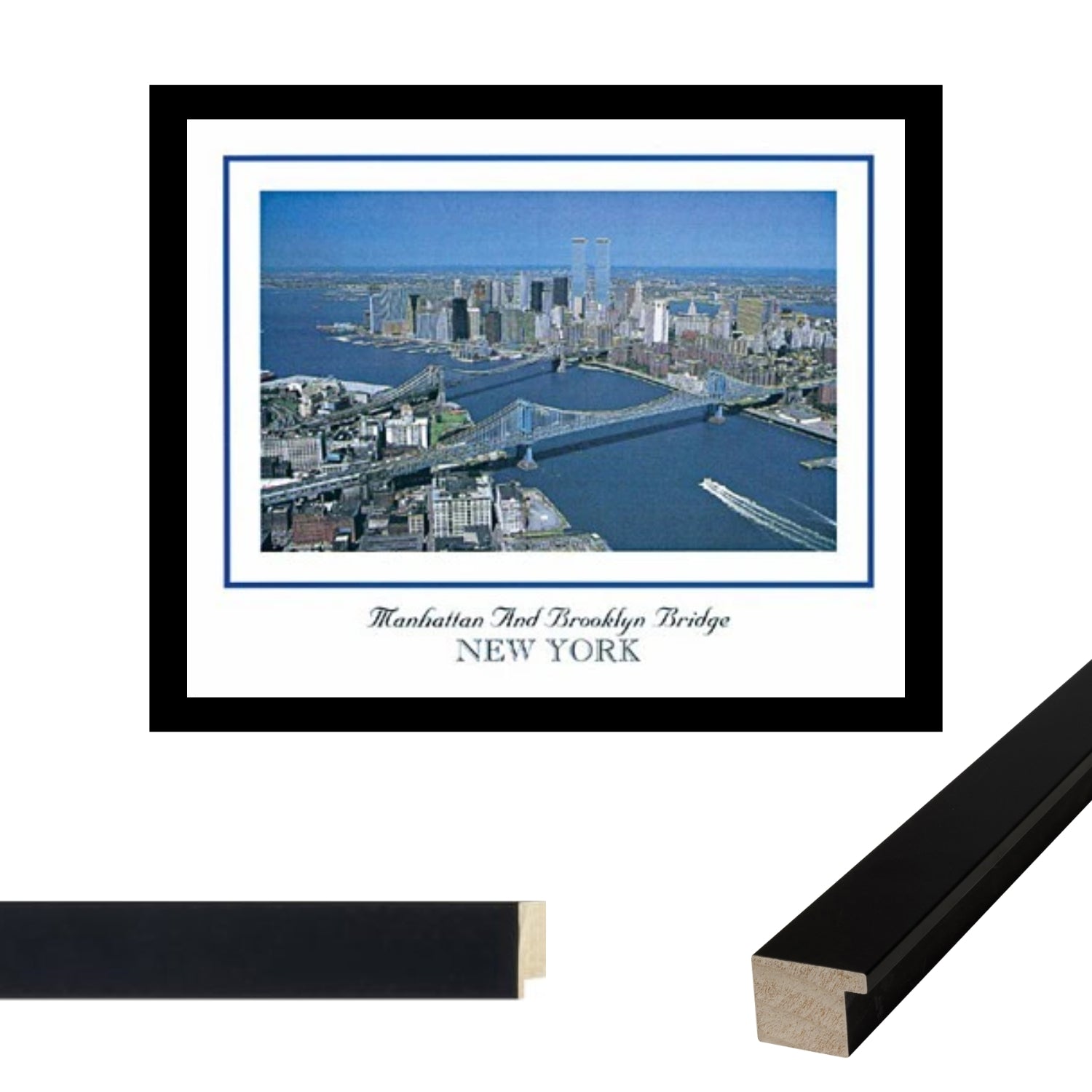 Manhattan & Brooklyn Bridge Art Print | Iconic NYC Fine Art Print
