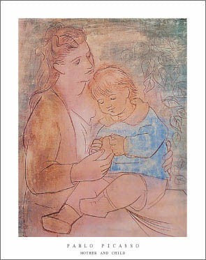 Mother And Child by Pablo Picasso Wall Art Decor 28x22